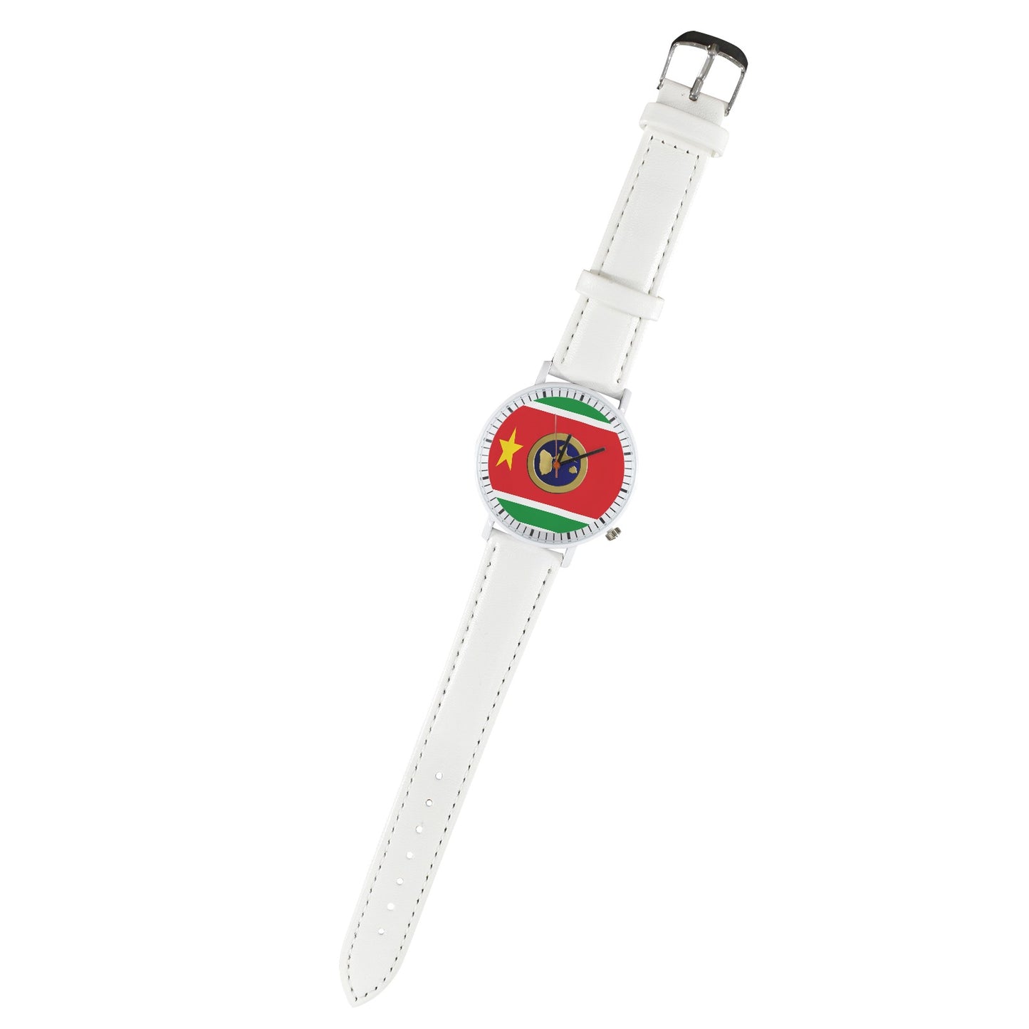 GUADELOUPE Unisex Leather Strap Watch