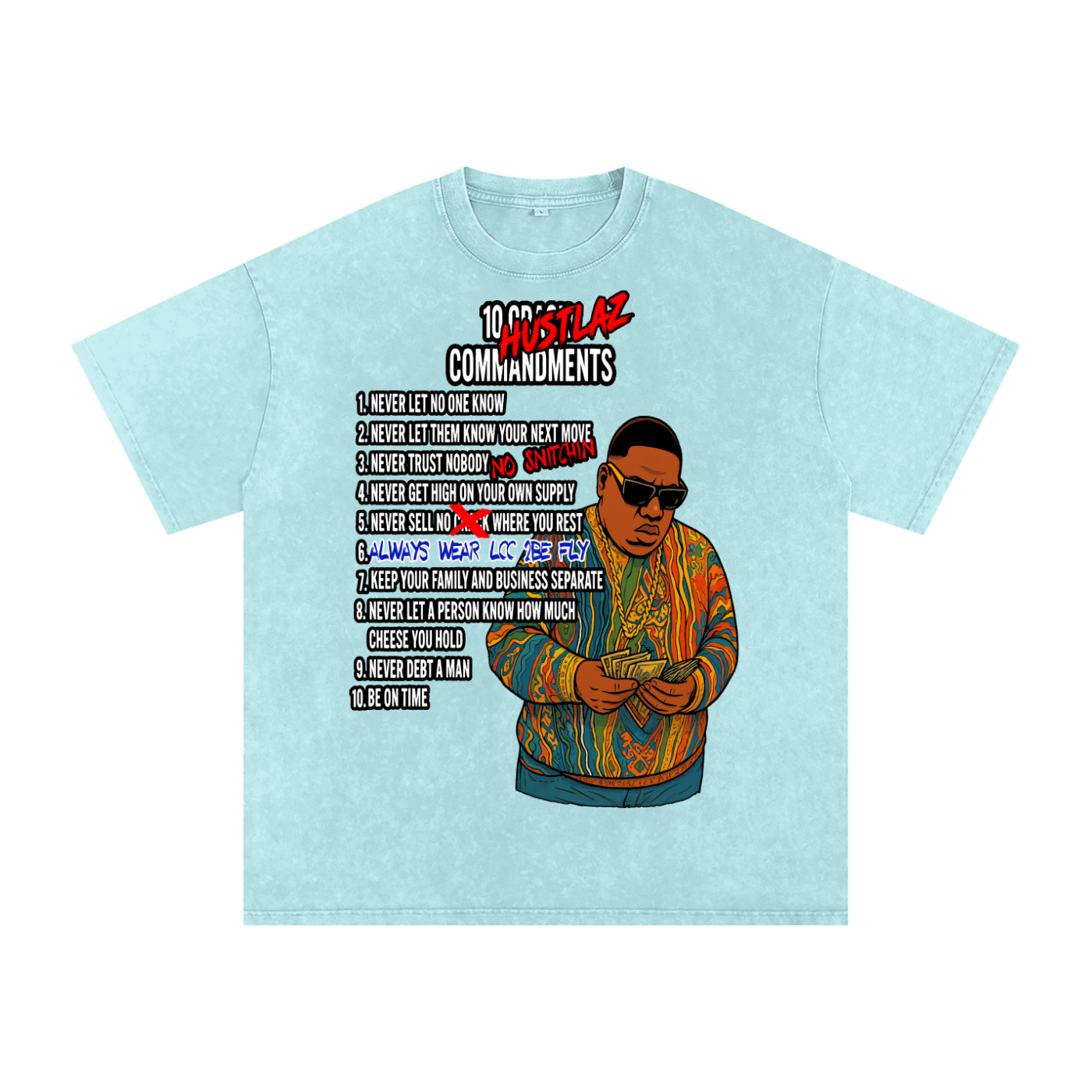 Snow Washed Oversized Cotton T-Shirt