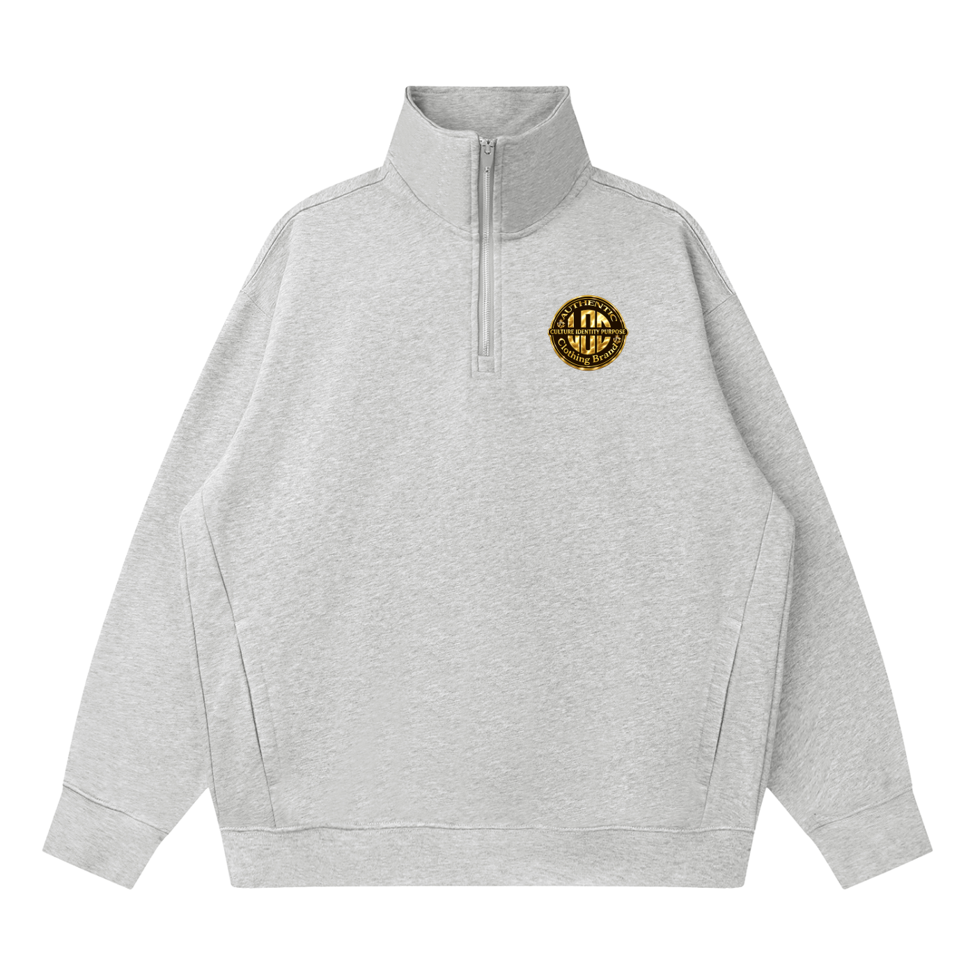 LCC AUTHENTIC GOLD Quarter-Zip Drop Shoulder Sweatshirt