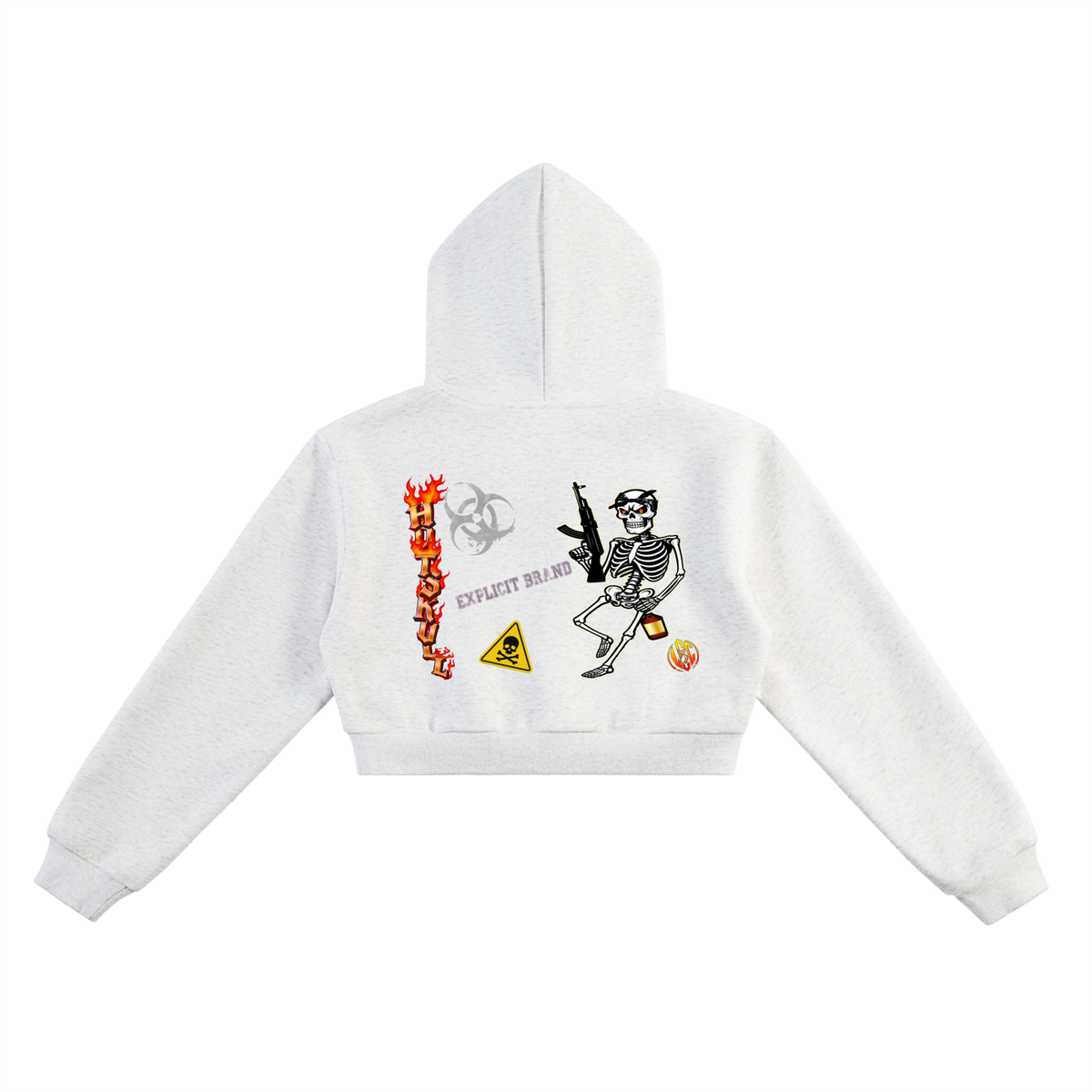 LCC HOTSKULL Essential Cropped Hoodie