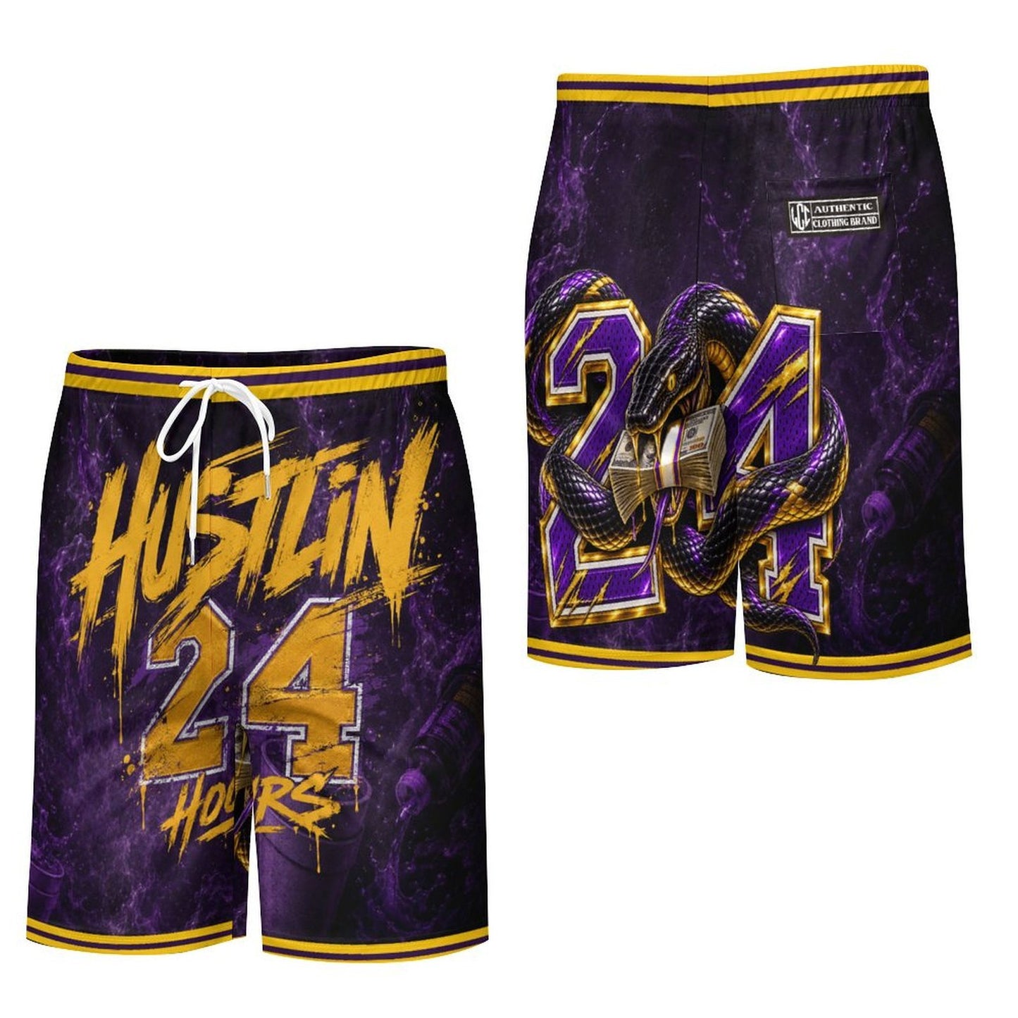 HUSTLIN 24 HOURS Basketball Jersey Suit