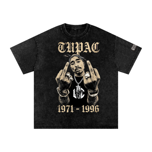 TUPAC Snow Washed Oversized T-Shirt