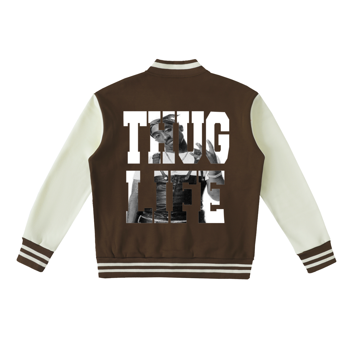 SHAKUR Two-Tone Fleeced Varsity Jacket