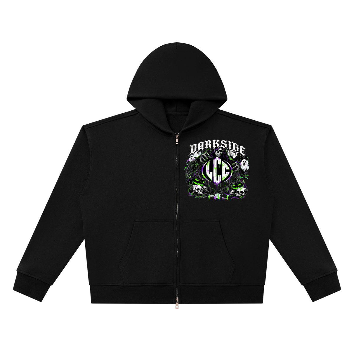 DARKSIDE Full Zip Boxy Hoodie