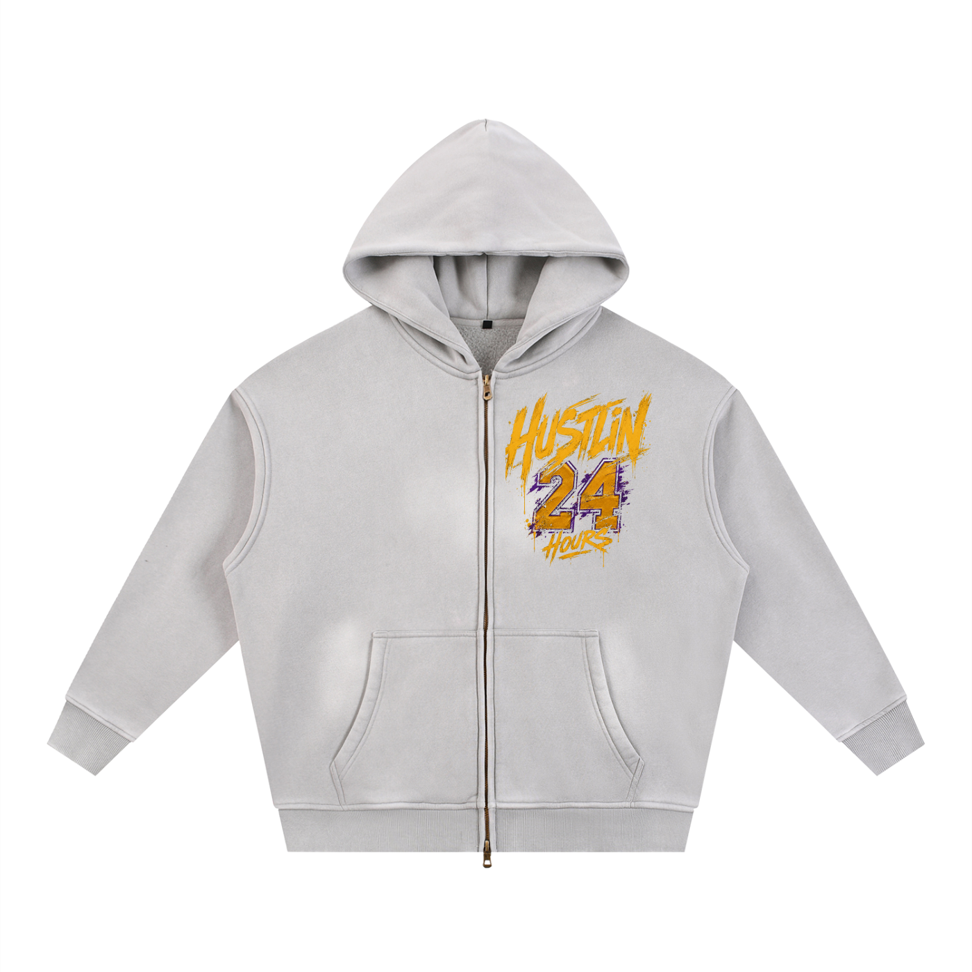 HUSTLIN 24 HOURS Sunfade Boxy Hoodie