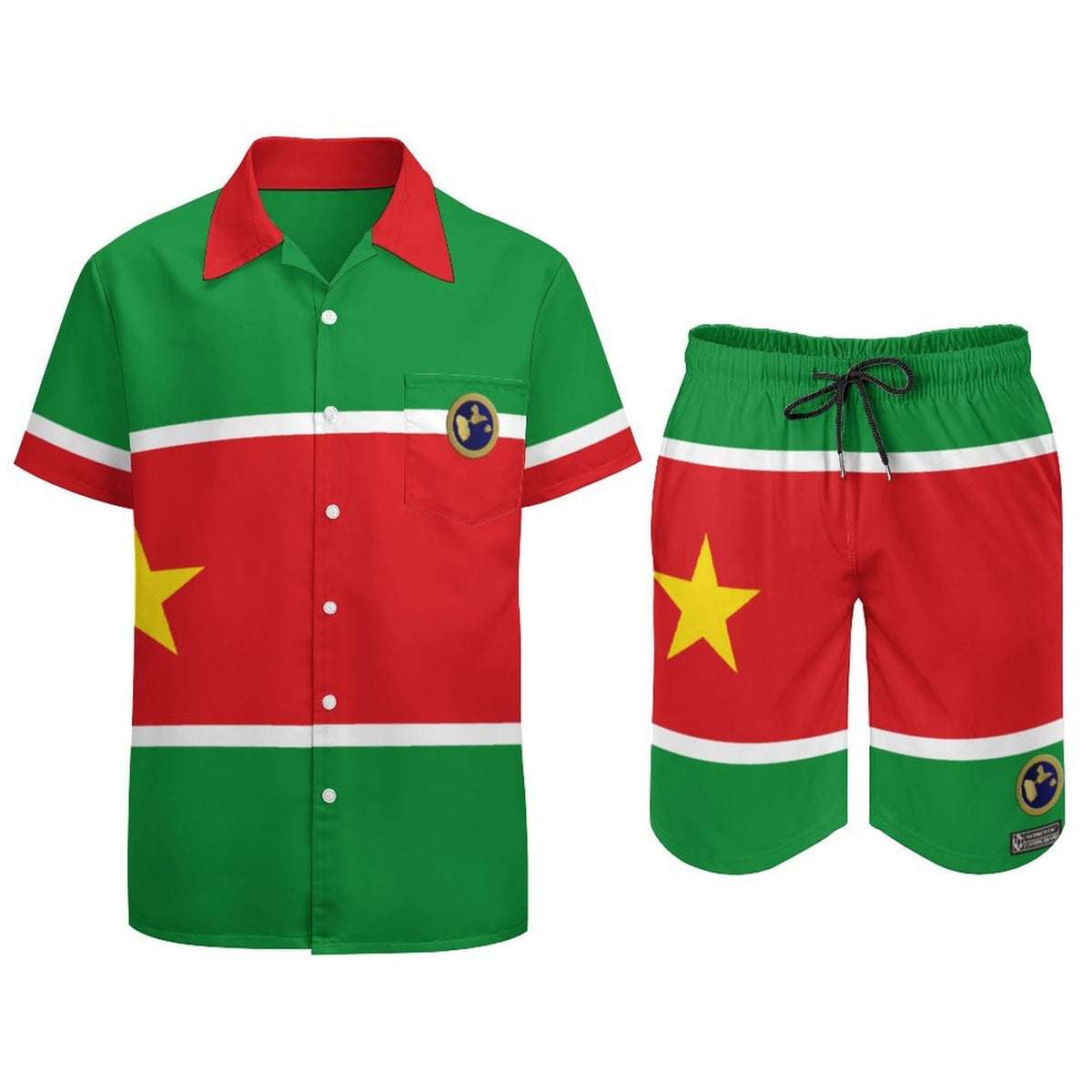 GUADELOUPE Men's Shirt and Shorts Outfit
