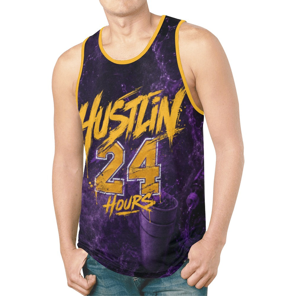 HUSTLIN 24 HOURS Tank Top for Men
