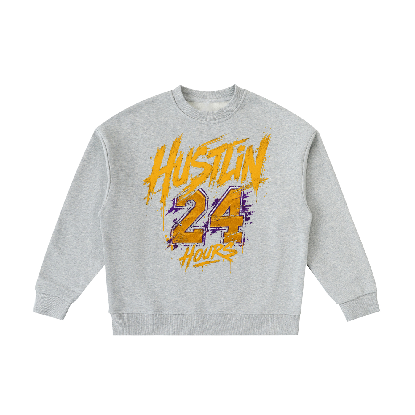 HUSTLIN 24HOURS  Kids' Crewneck Sweatshirt