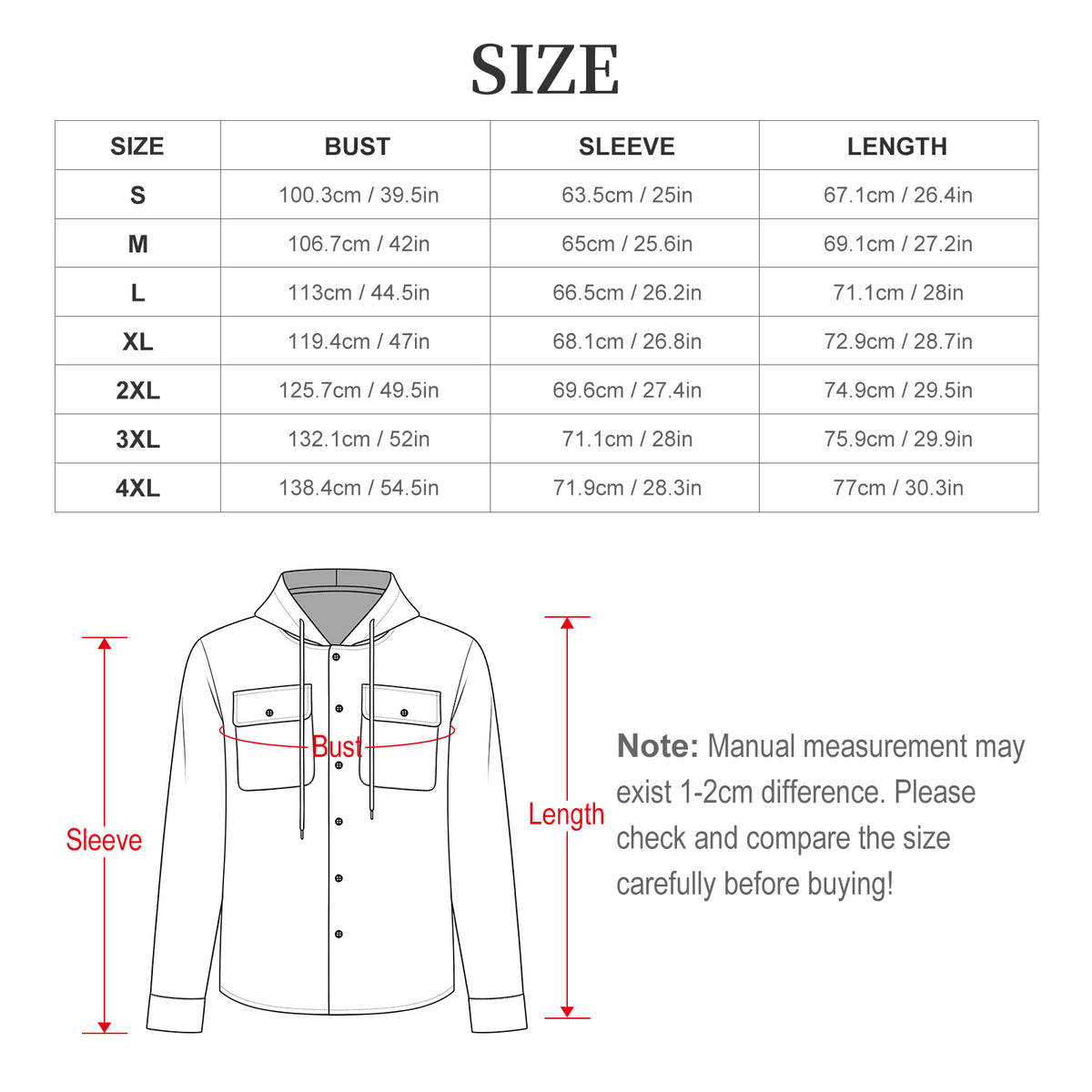 LCC CAMOUFLAGE Men's Long‑Sleeve Hooded Shirt Jacket