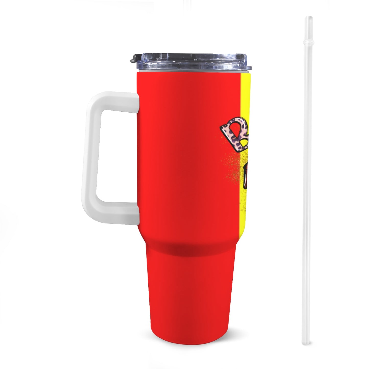 BLACC QUEEN 40oz Tumbler with White Handle