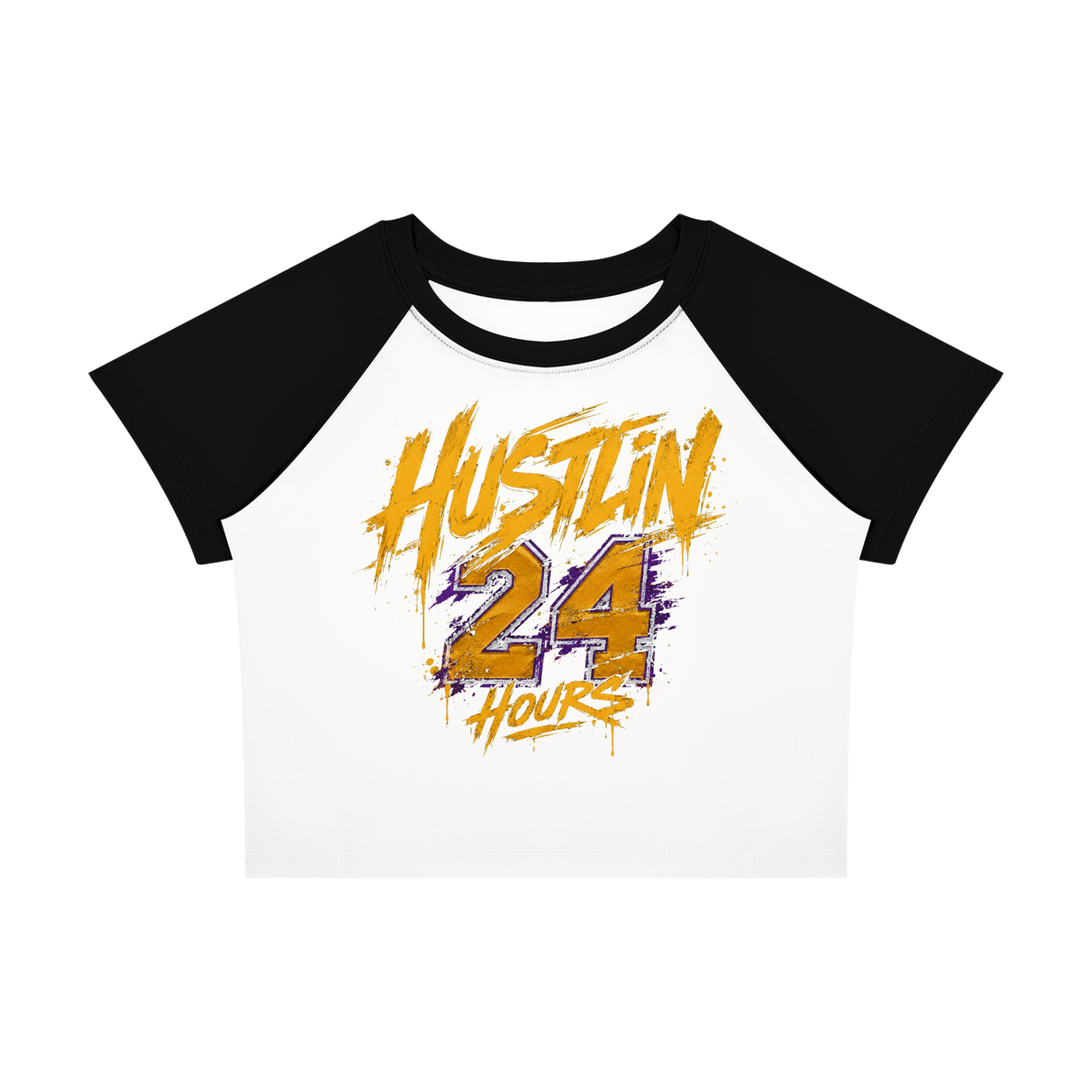 HUSTLIN 24 HOURS Women’s Raglan T-Shirt