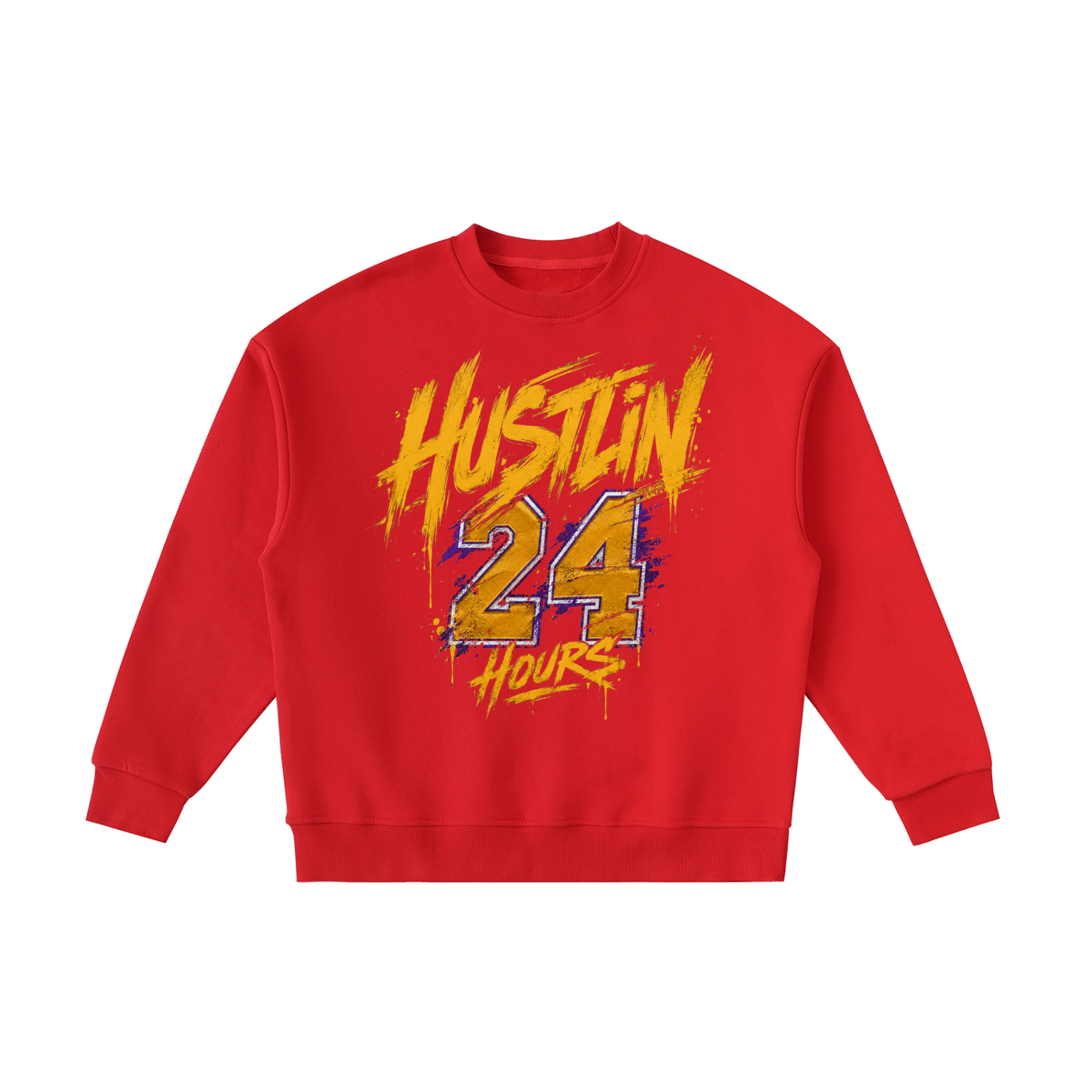 HUSTLIN 24HOURS  Kids' Crewneck Sweatshirt