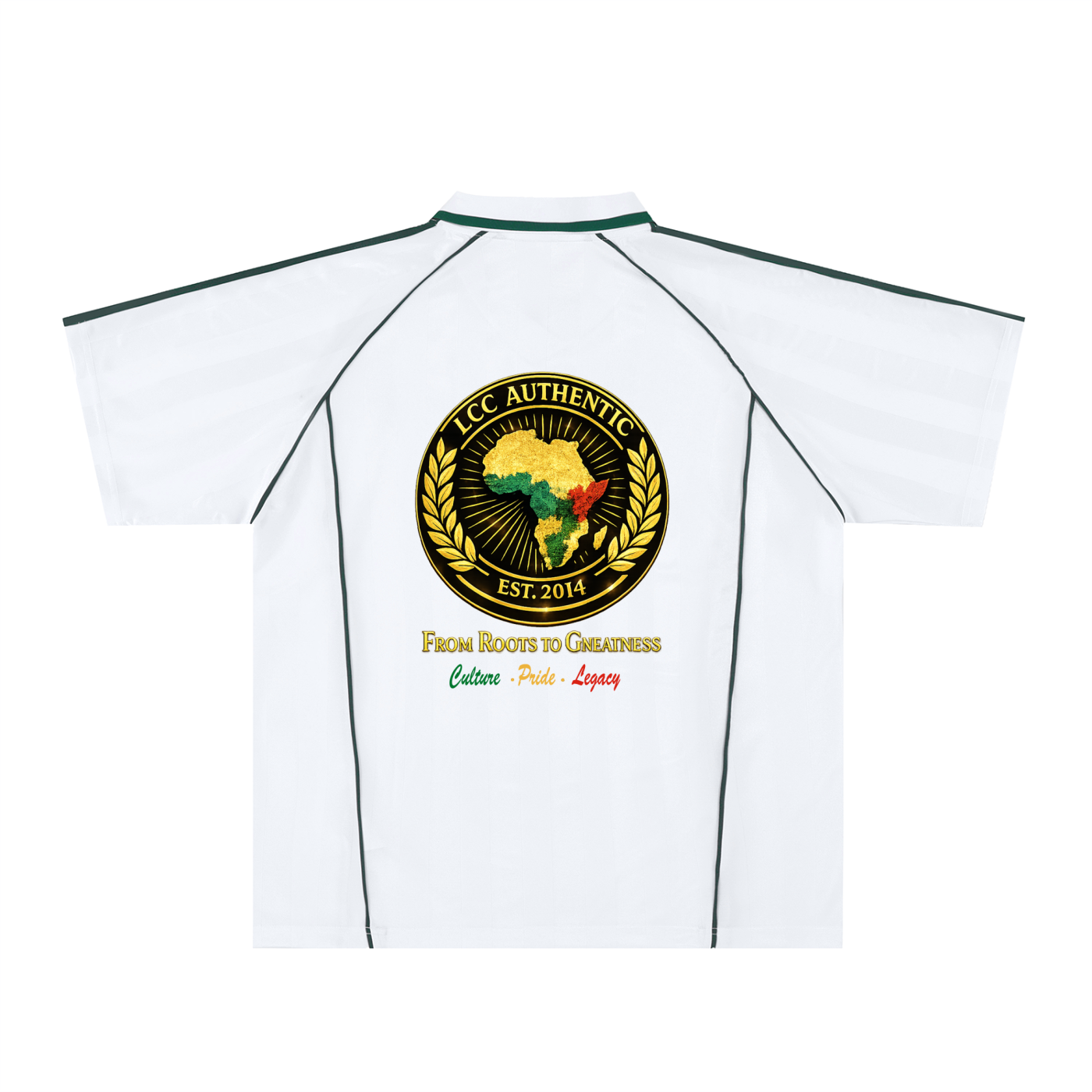 AFRICA PRIDE Shadow Stripe Collared Soccer Jersey