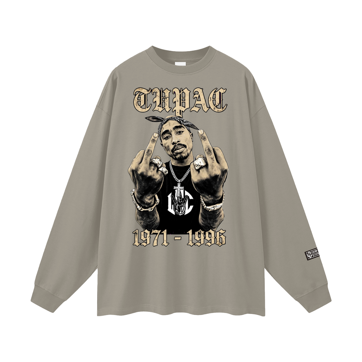 TUPAC Oversized Unisex Long Sleeve T-Shirt