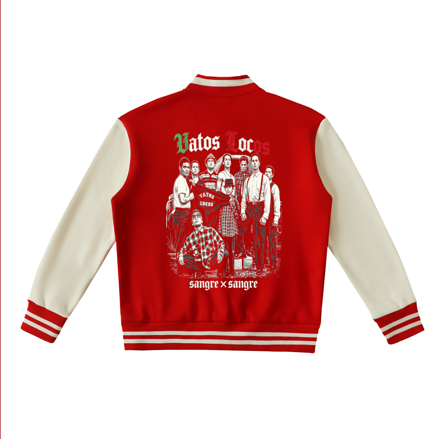 VATO LOCOS Two-Tone Fleeced Varsity Jacket