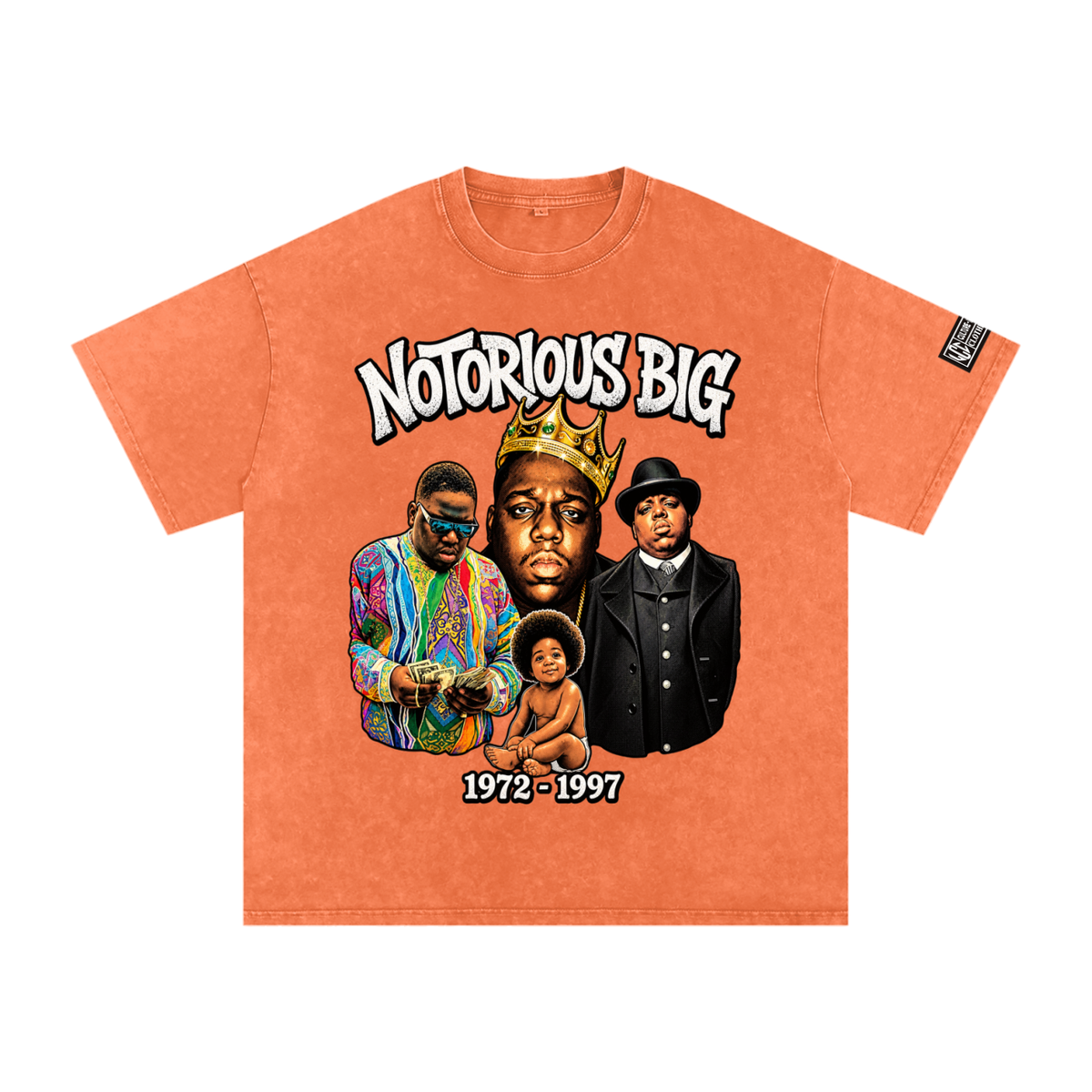 NOTORIOUS BIG Snow Washed Oversized T-Shirt