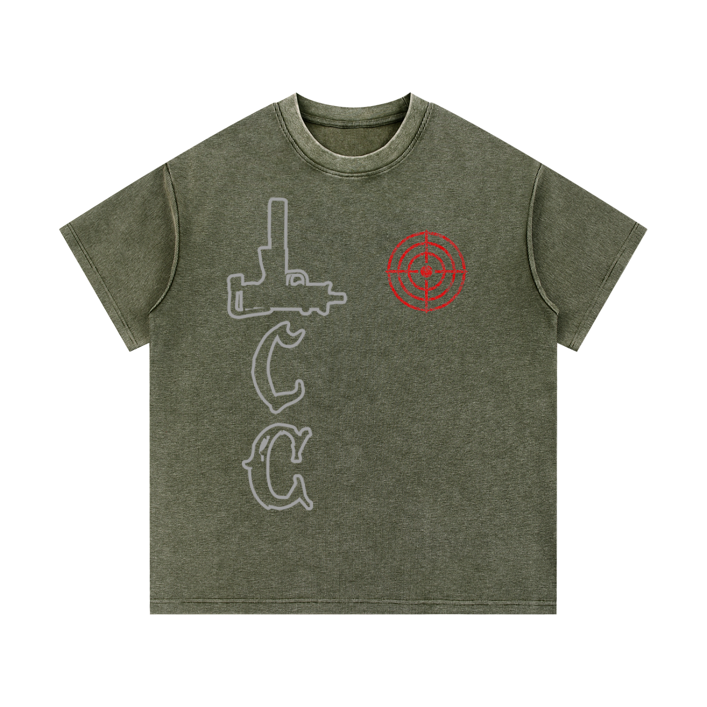 LCC TARGET Mineral Wash Waffle Knit T-Shirt