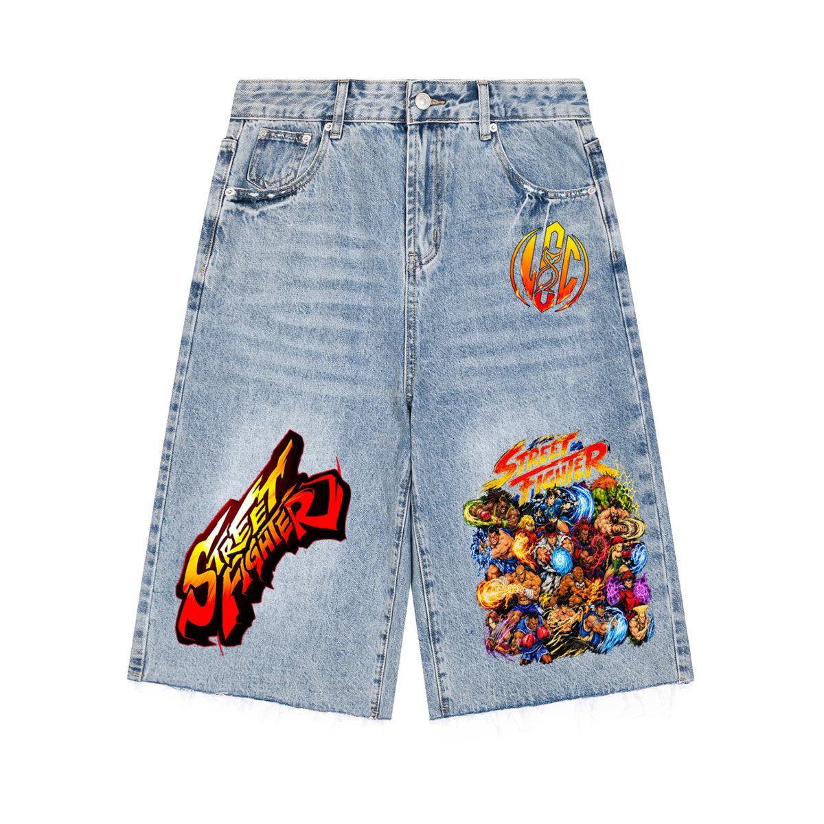 Street Fighter Vintage Denim Shorts