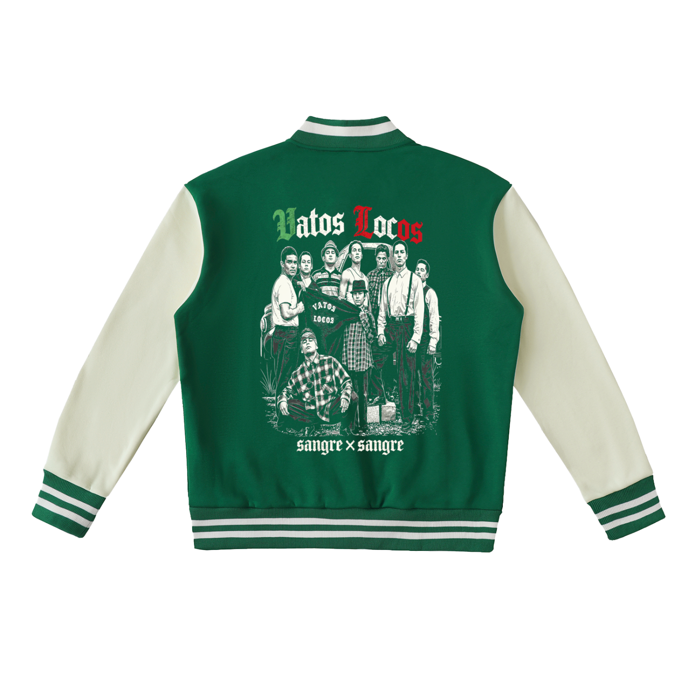 VATO LOCOS Two-Tone Fleeced Varsity Jacket