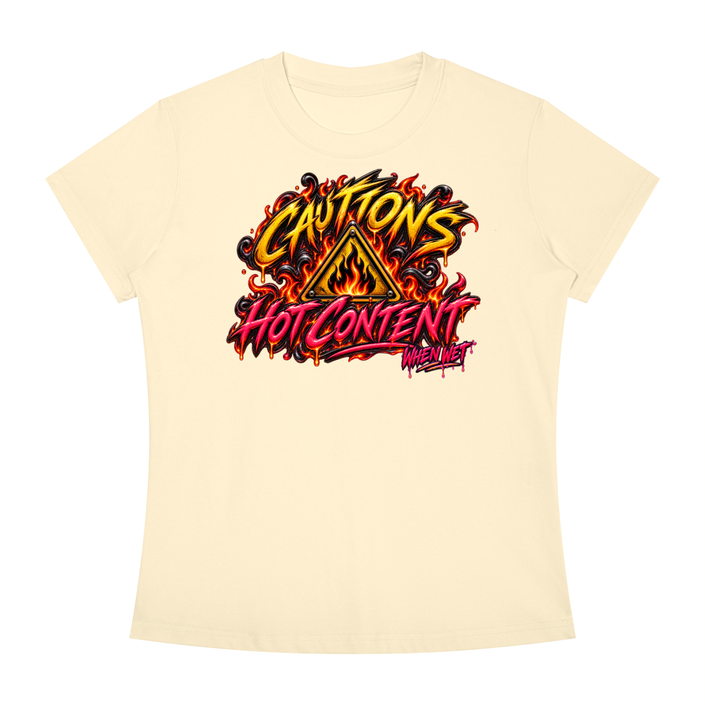 CAUTIONS Women's Slim Fit T-Shirt