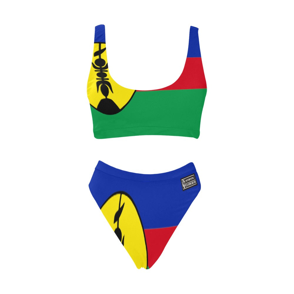 NOUVELLE CALEDONIE Sport Top Bikini Swimsuit