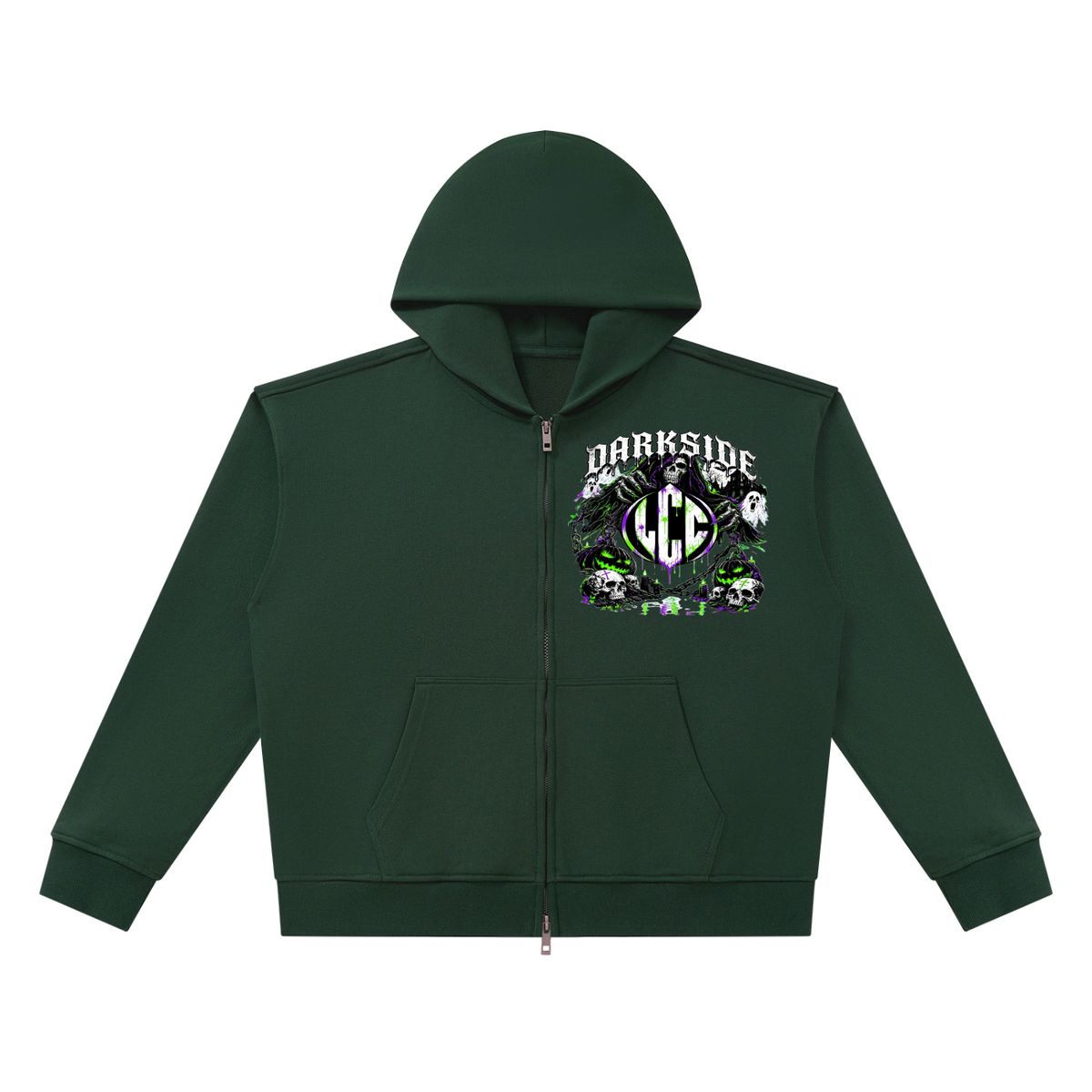 DARKSIDE Full Zip Boxy Hoodie