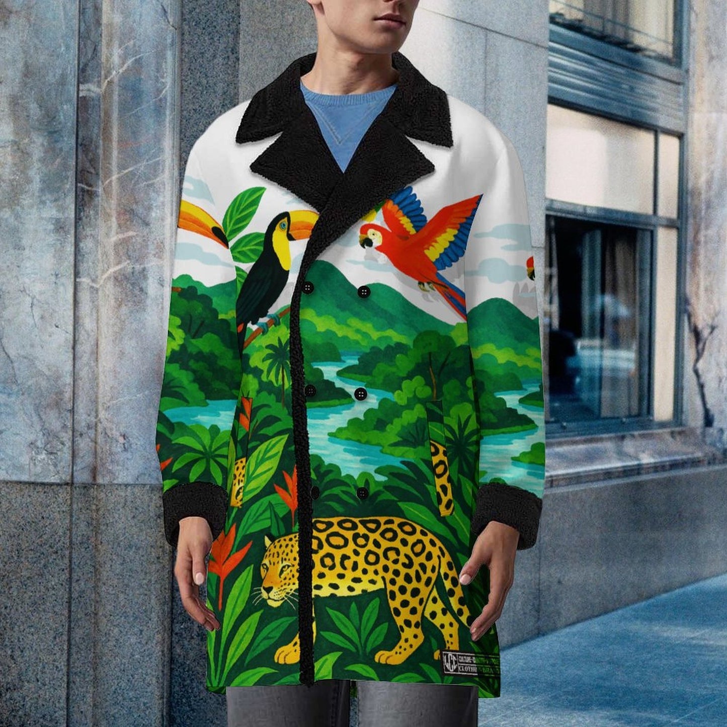GUYANE PAYSAGE Men's Double Breasted Coat