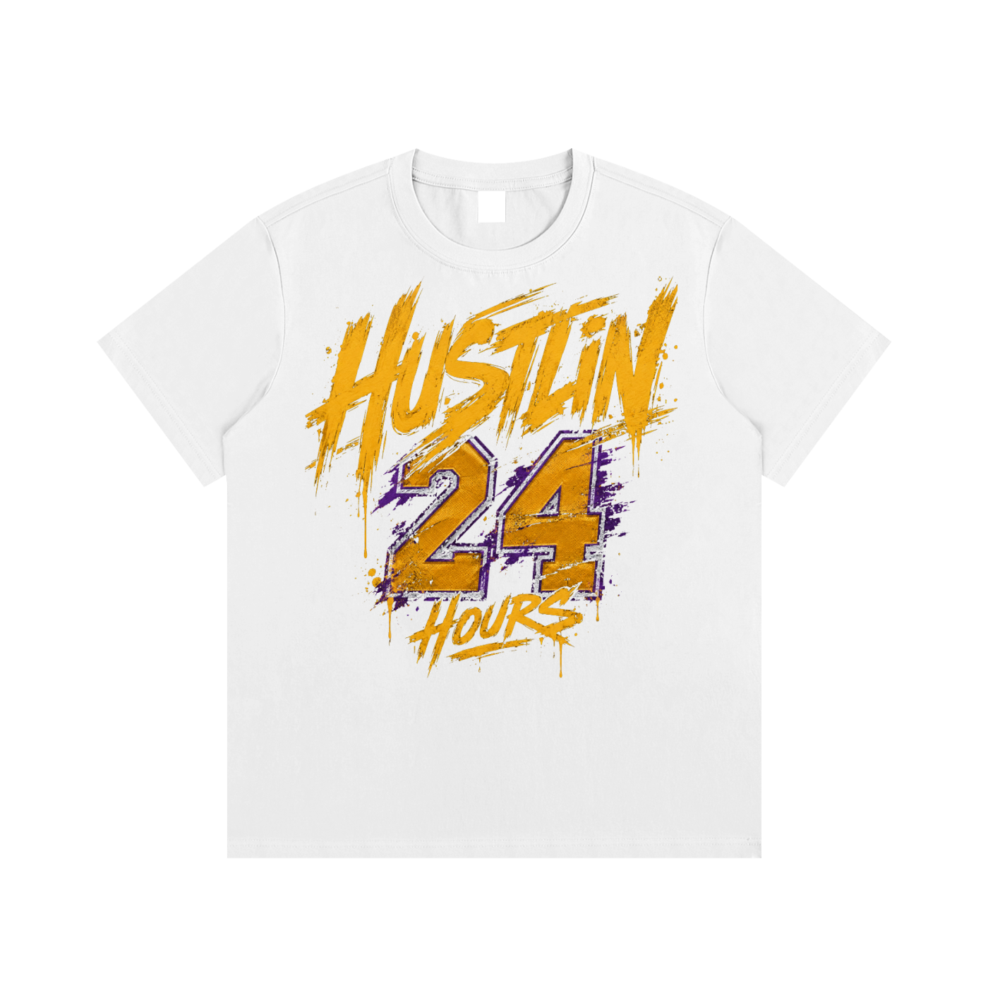 HUSTLIN 24 HOURS Cotton T-Shirt