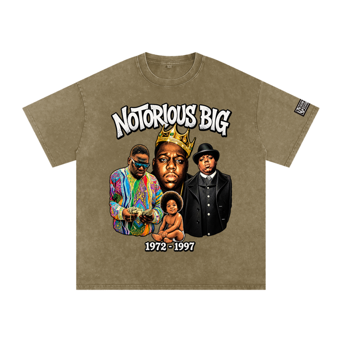 NOTORIOUS BIG Snow Washed Oversized T-Shirt
