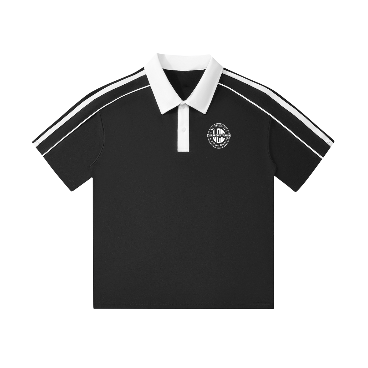 LCC AUTHENTIC Contrast Collar Short-Sleeve Polo Shirt