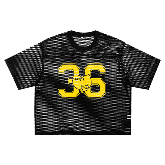 36 WU See-through Boxy Net T-Shirt