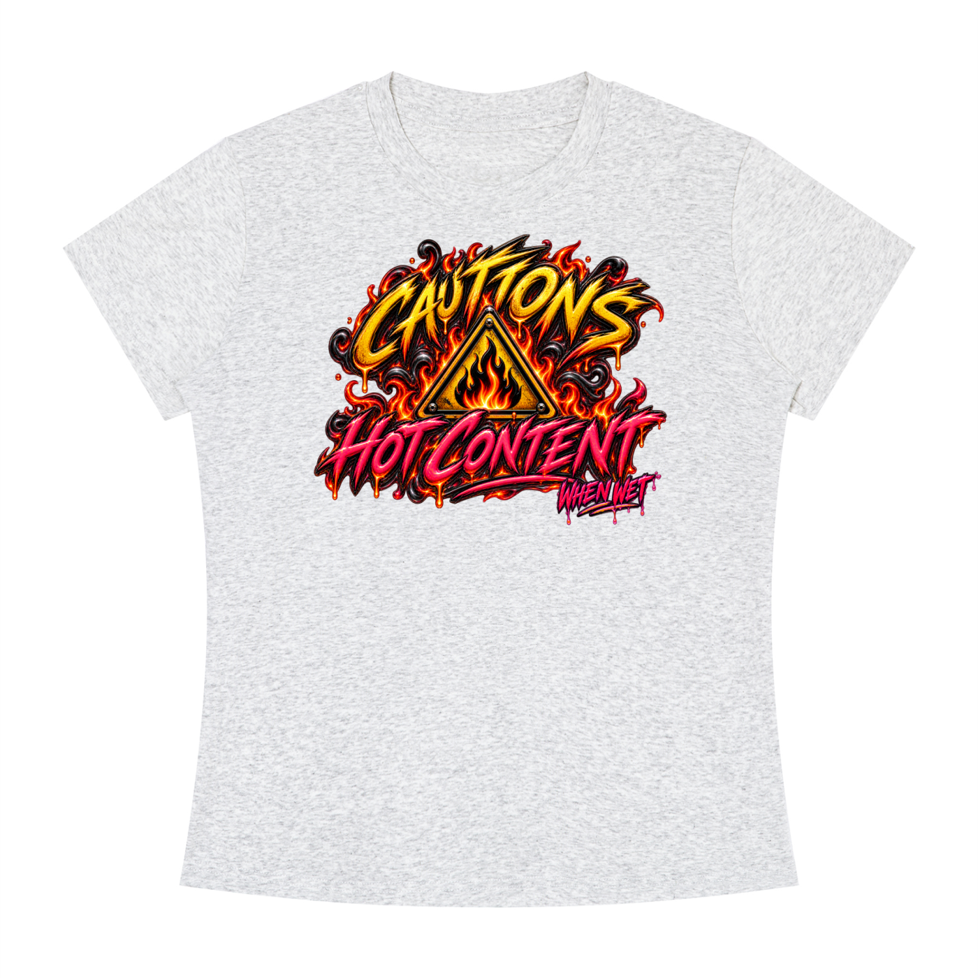 CAUTIONS Women's Slim Fit T-Shirt