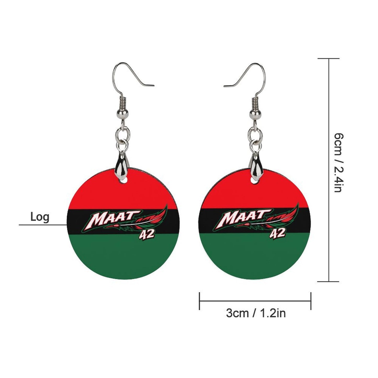 MAAT42 Wooden earrings(Circular)
