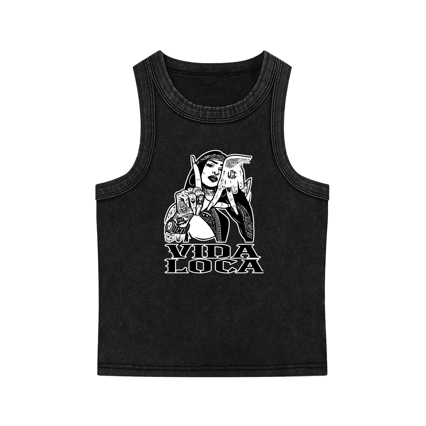 LA VIDA LOCA Snow Washed Tank Top