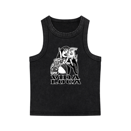 LA VIDA LOCA Snow Washed Tank Top