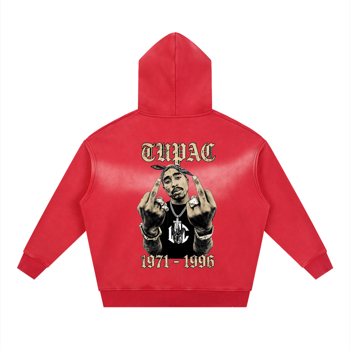TUPAC Sunfade Zipper Boxy Hoodie