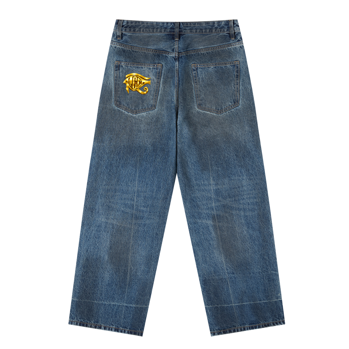 NOS ANCETRES Vintage Wash Baggy Denim Jeans