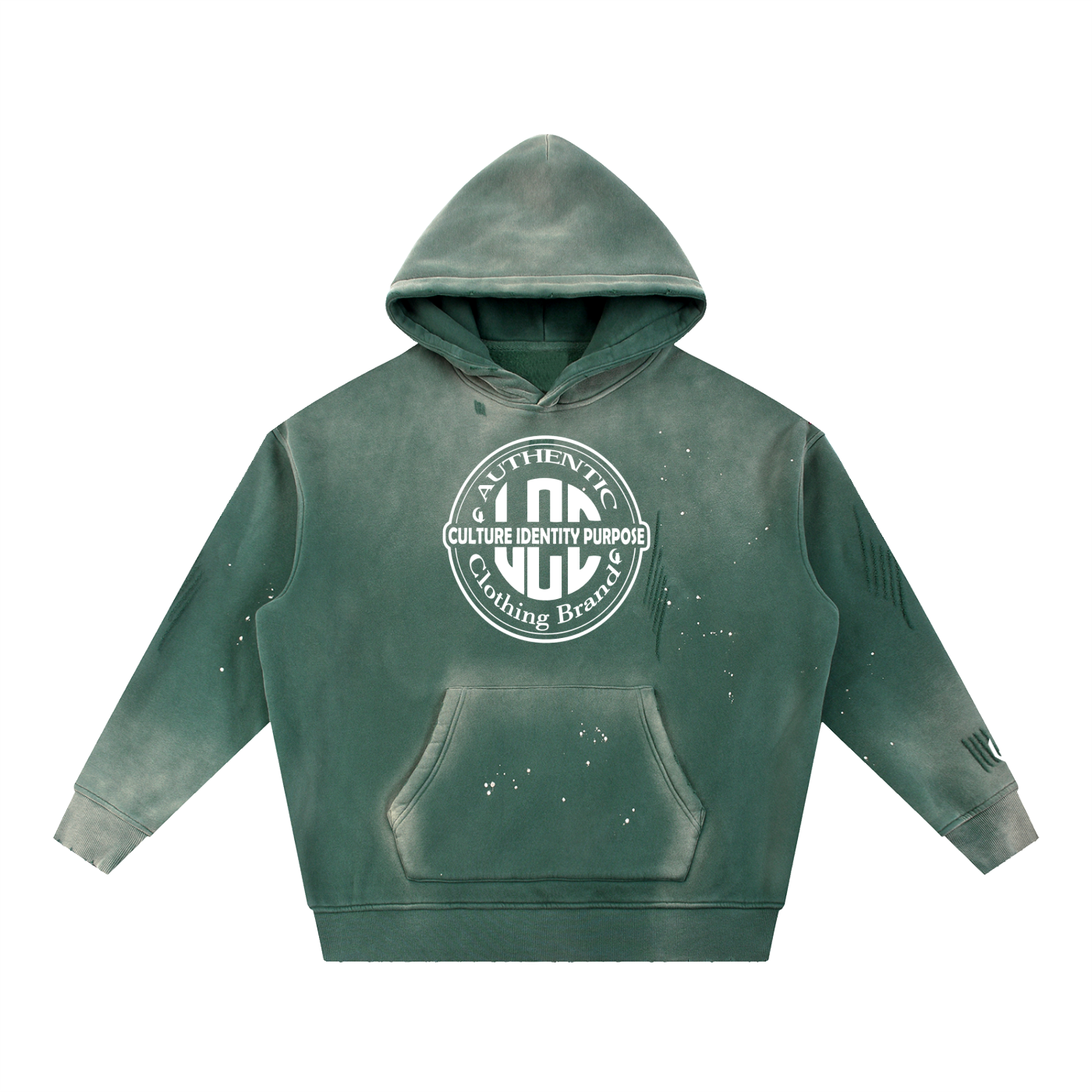 LCC AUTHENTIC Vintage Washed Frayed Fleece Hoodie