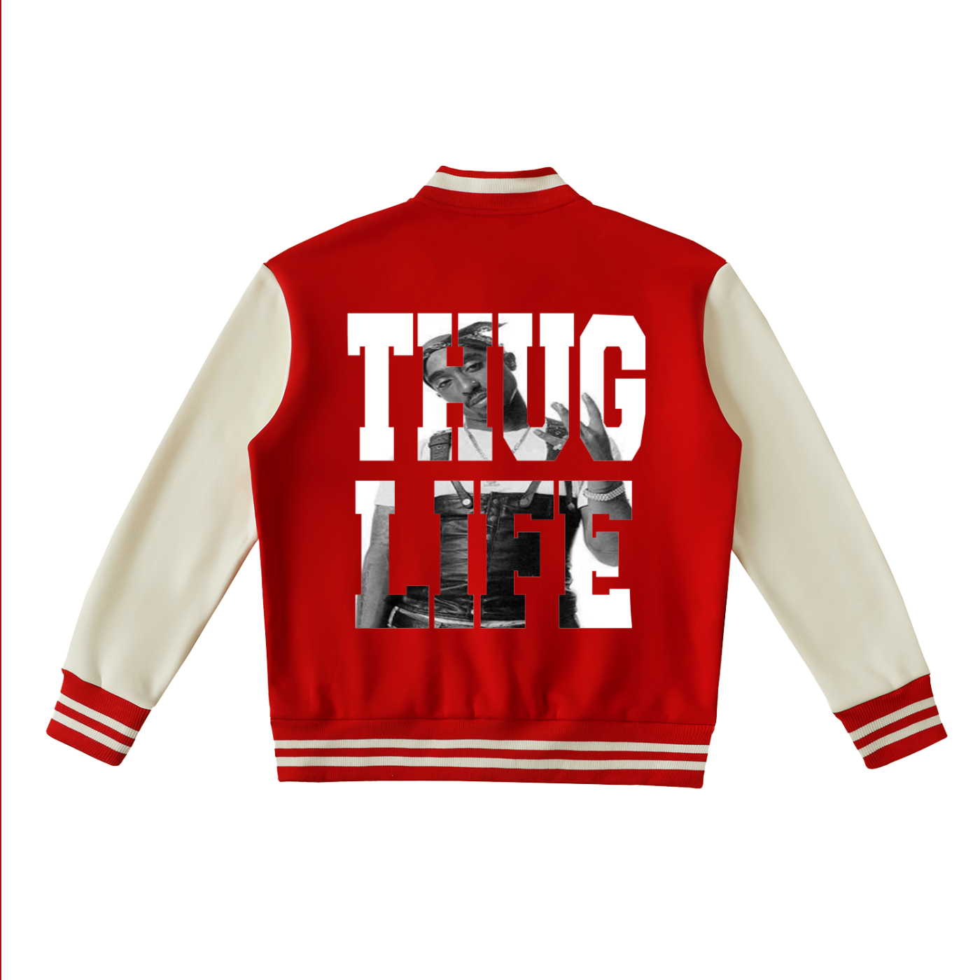 SHAKUR Two-Tone Fleeced Varsity Jacket