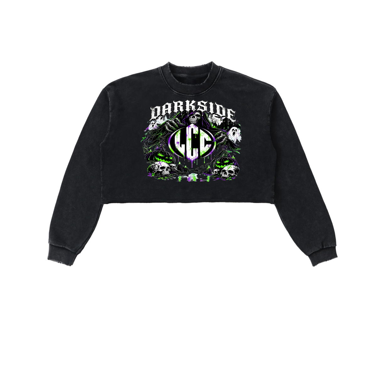 DARKSIDE Snow Washed Cropped Sweatshirt