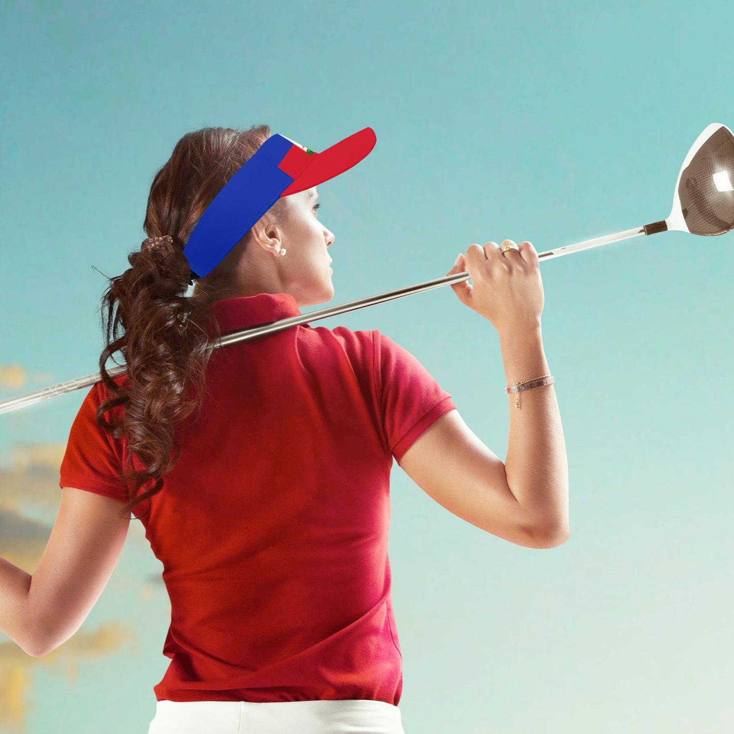 HAITI FLAG Sports Visor