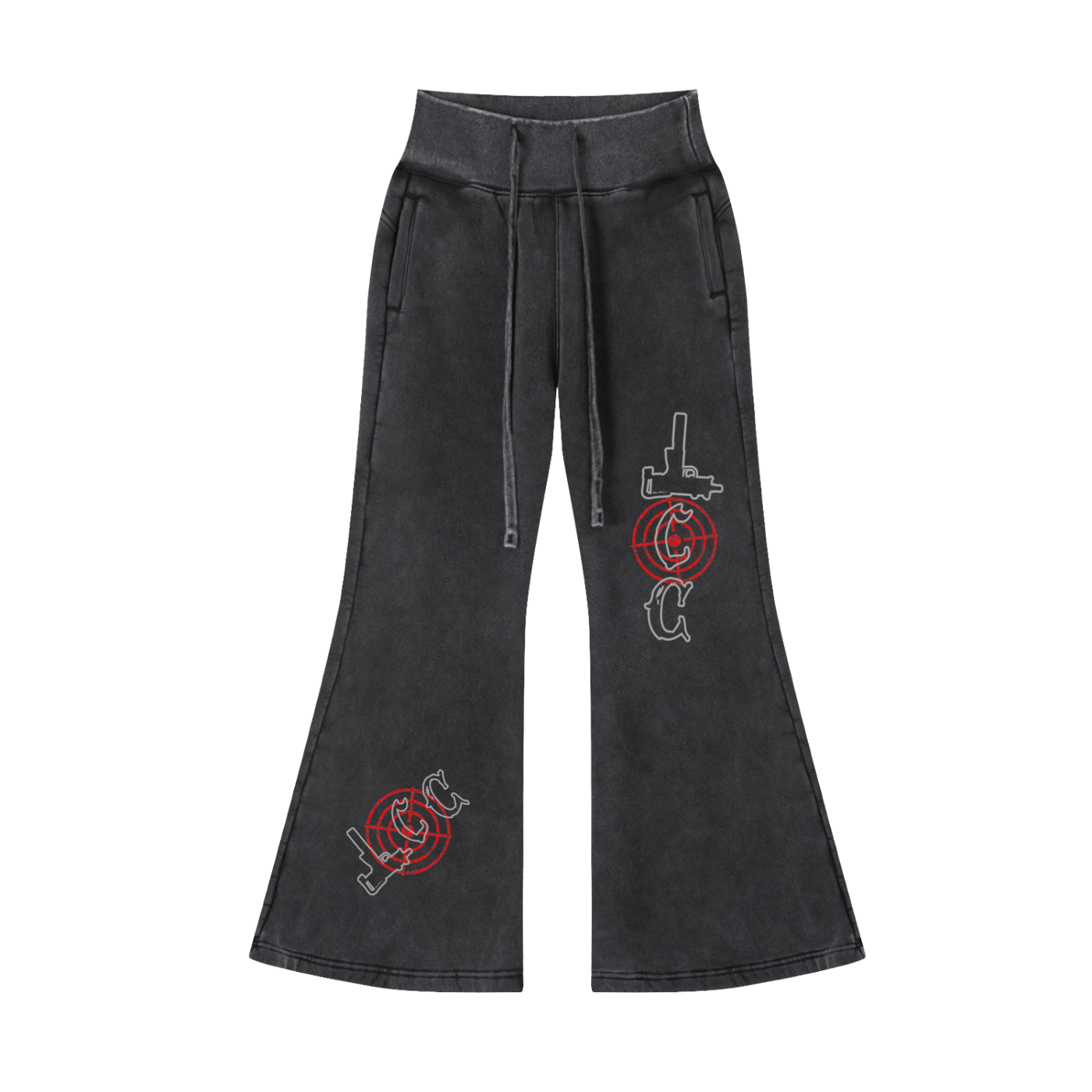LCC TARGET Vintage Washed Flared Fleece Pants