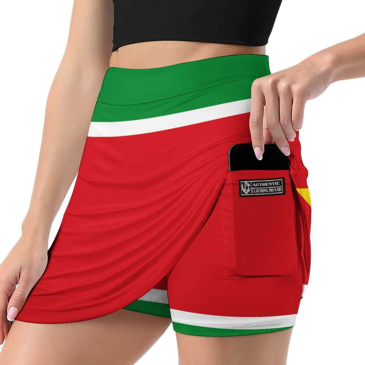 GUADELOUPE Anti-Emptied A-Line Skirt with Pocket