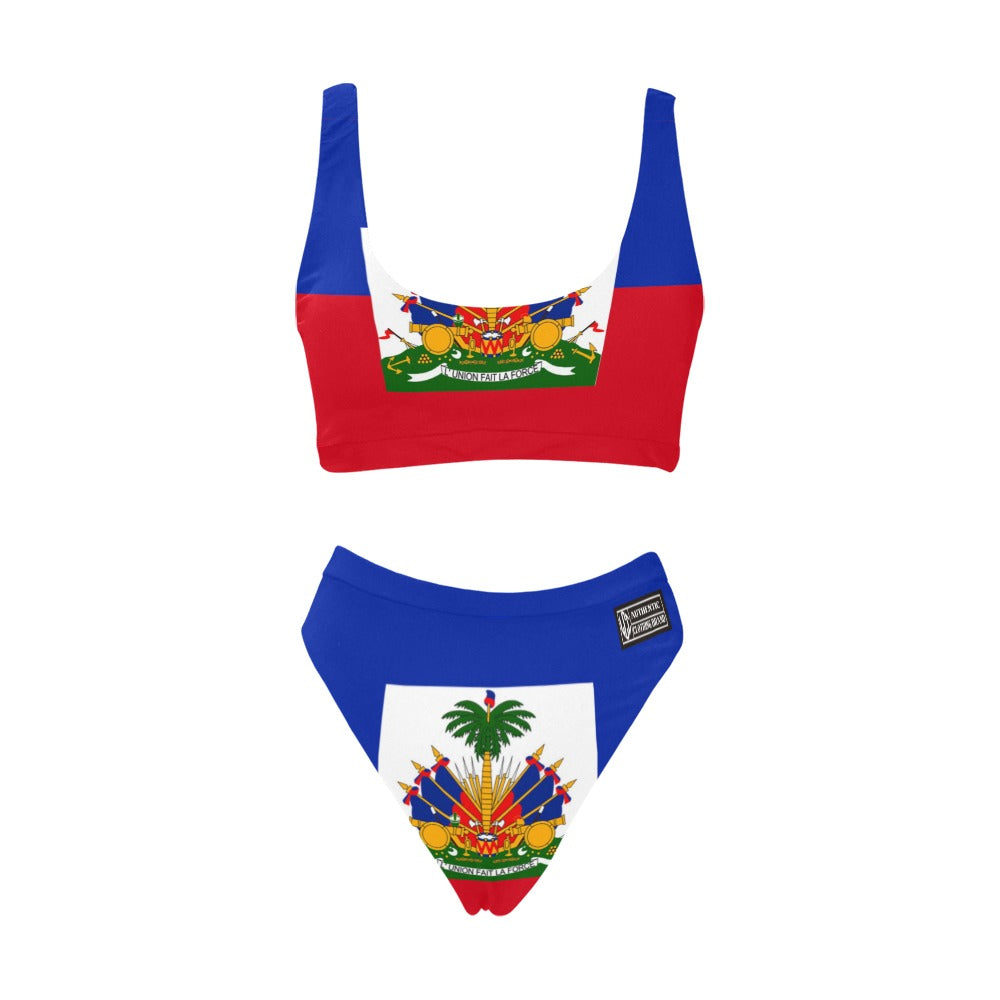 HAITI FLAG Sport Top  Bikini Swimsuit