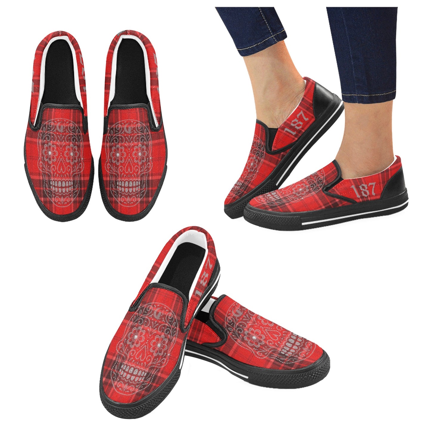 LOS CRIMINALES Men's Unusual Slip-on Shoes
