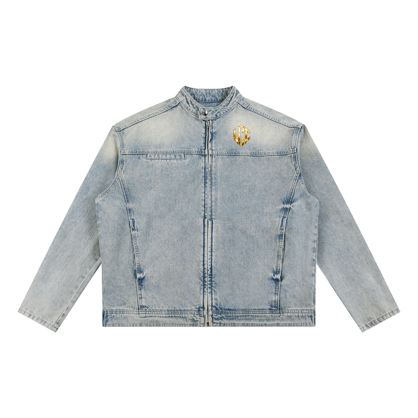 LCC AUTHENTIC GOLD Vintage Wash Zip Denim Jacket