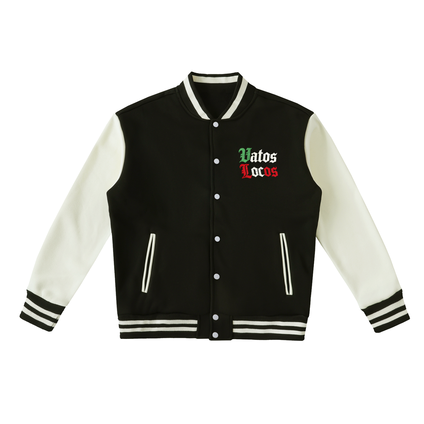 VATO LOCOS Two-Tone Fleeced Varsity Jacket