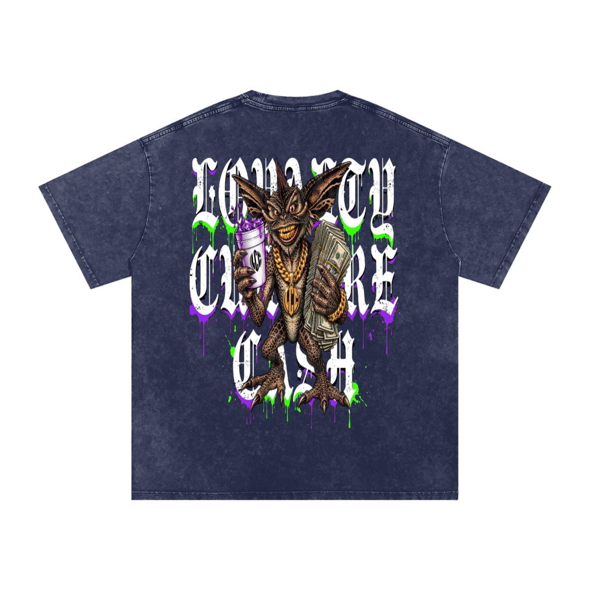 GREMLINS Snow Washed Oversized Cotton T-Shirt