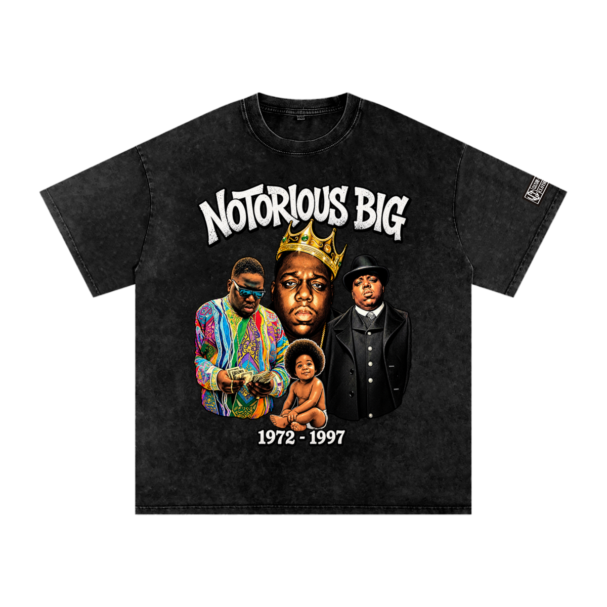 NOTORIOUS BIG Snow Washed Oversized T-Shirt