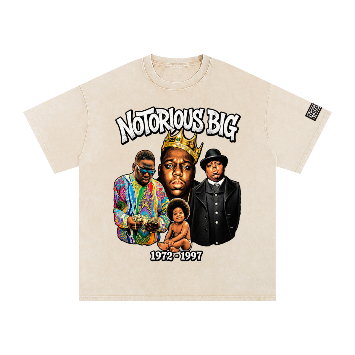 NOTORIOUS BIG Snow Washed Oversized T-Shirt